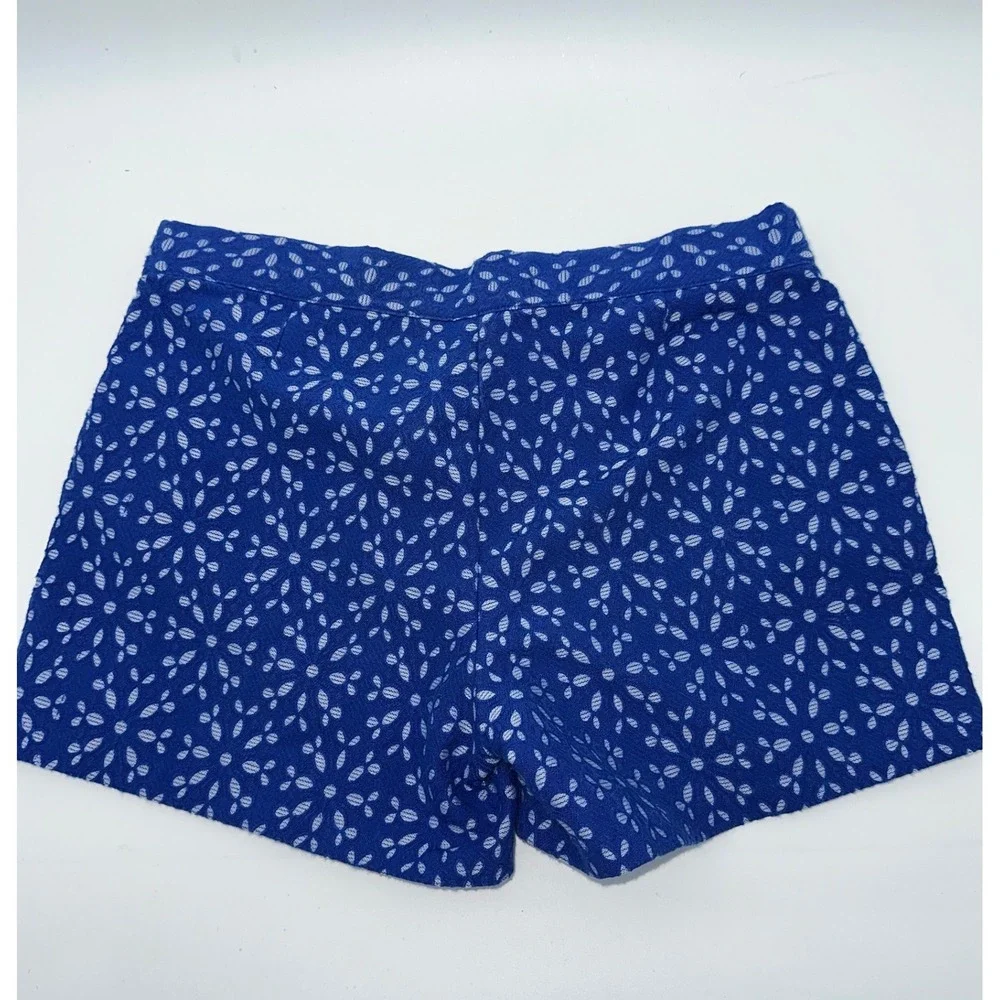 Janie and Jack Girls Blue Floral Print Adjustable Waist Shorts Size 12